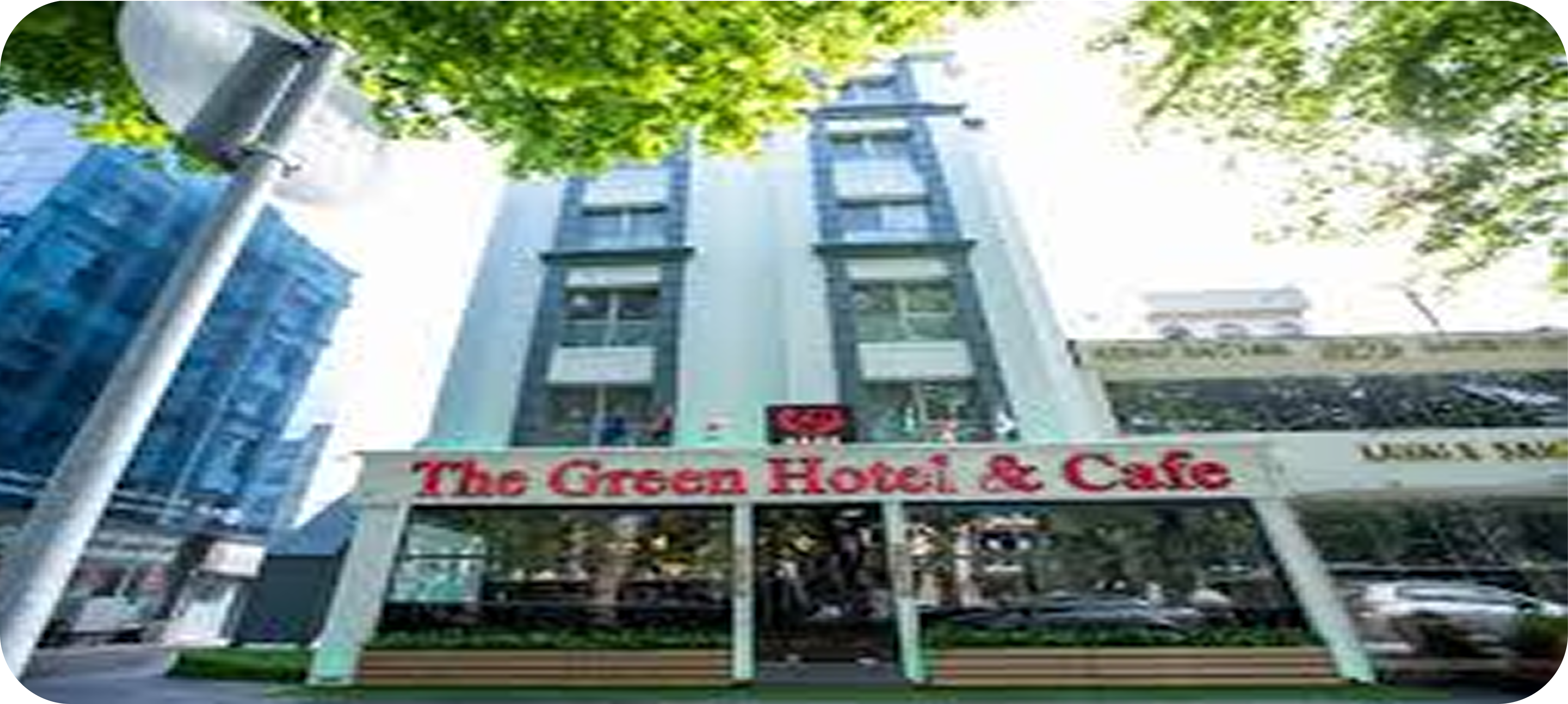 The Green Hotel & Cafe building exterior