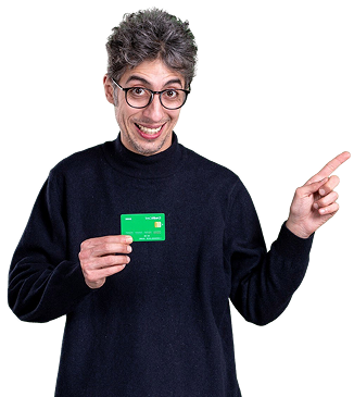 Man Holding Card